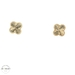14k Yellow Gold Clover Stud Earrings