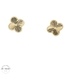 14k Yellow Gold 14mm Clover Stud Earrings