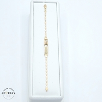 14KT Baby ID Valentino Bracelet Tricolor Gold, 6 Inches