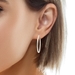 Classic Silver Hoop Earrings, 1.25 inch diameter