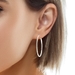 Classic Silver Hoop Earrings, 1.5 inch diameter