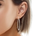 Classic Silver Hoop Earrings, 2.25 inch diameter