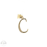 14K Yellow Gold "C" Initial Pendant