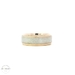 14k Two-toned 8mm Comfort-fit Hammered-finished With Milgrain Carved Design Band
