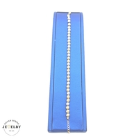  18KT Beaded Link Bracelet Two Tone Diamond Cut 7.5 Inches