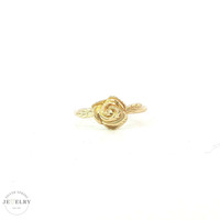 14K Yellow Gold Flower Ring