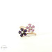 14K Yellow Gold Flower Bypass Ring