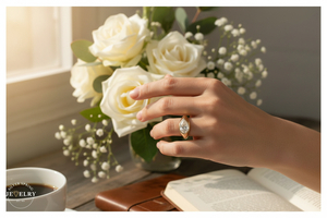 14K Yellow Gold 1ct Pear-Cut Lab-Grown Diamond Engagement Ring