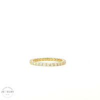 14K Yellow Gold 0.74tcw Lab-Grown Diamond Eternity Band