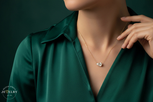 14K Yellow Gold 1.04ct Pear-Cut Lab-Grown Diamond 18" Cable Link Necklace 