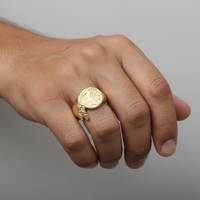  14k Native American Signet Ring 